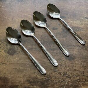 Brandani Cottage Dinner Spoon Set of 4 8" Stainless Steel Replacement Flatware